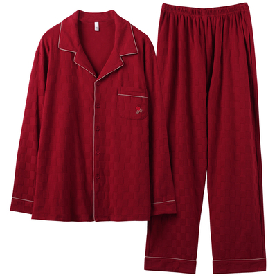 猫人红色本命年睡衣女春秋纯棉长袖家中年妈妈2026新款马年家居服