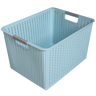 星之月收纳筐加厚整理杂物收纳小塑料框子长方形收纳盒零食储物框