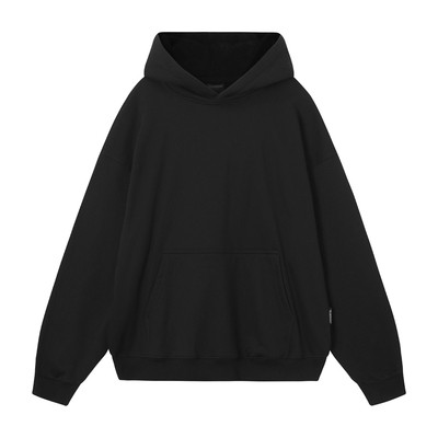 美式纯色简约连帽卫衣