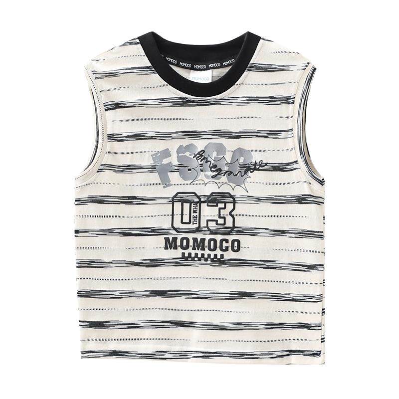 MOMOCO玛米玛卡男童条纹背心耐穿