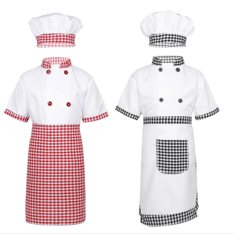 儿童厨师服服幼儿演出服小孩游戏职业服装表演少儿小厨师扮演时尚