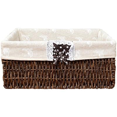 奇鲁玉米皮手工编织布艺收纳筐