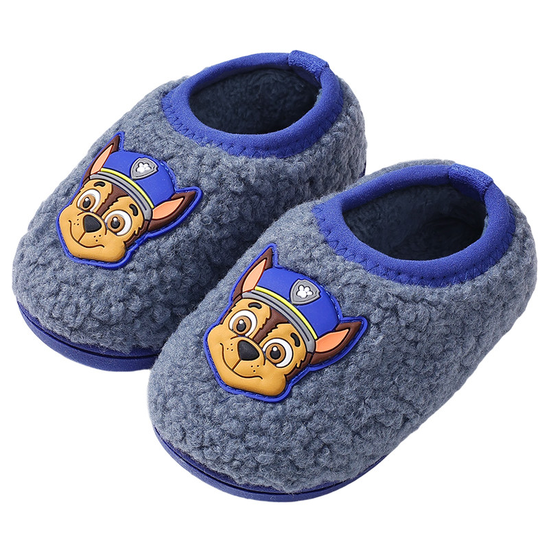 汪汪队儿童棉鞋女童冬季加绒小童毛毛鞋宝宝包跟棉拖鞋居家保暖