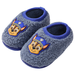 汪汪队儿童棉鞋女童冬季加绒小童毛毛鞋宝宝包跟棉拖鞋居家保暖
