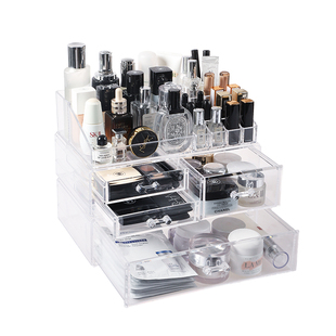 高级化妆品收纳盒透明亚克力桌面护肤品口红整理神器梳妆台储物柜