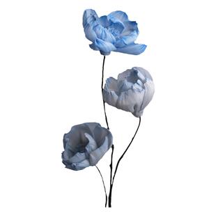 muzhi干花花束芍药仿真花通草花干花束高级感客厅蓝色牡丹永生花