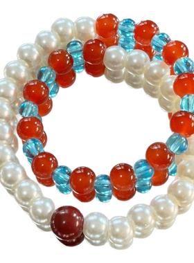 双层叠戴串珠手串复古精致高级感