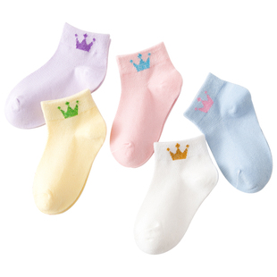 女童袜子夏季薄款儿童纯棉女孩2026春秋短袜低腰船袜防臭透气网眼