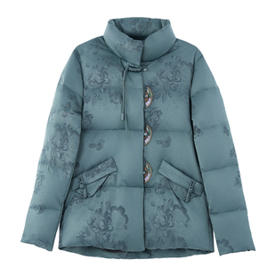 雪中飞妈妈短款羽绒服冬季女款小个子立领中年女士冬装中老年外套