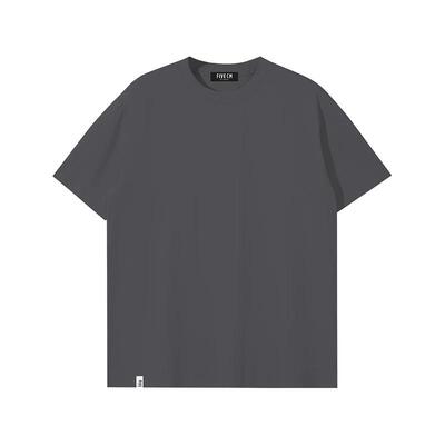 it：5cm/FIVECM纯色基础款宽松t恤夏季男女2025新款圆领情侣上衣