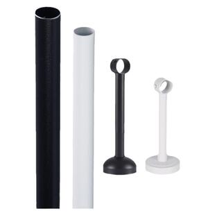 定制32mm不锈钢圆管挂衣杆黑色白色阳台晾衣杆窗帘杆衣橱衣架挂杆