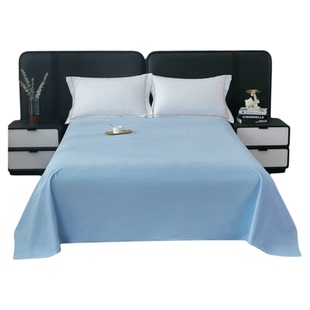 上海老品牌国民床单100全棉民光家纺高端磨毛加厚款保暖素色被单