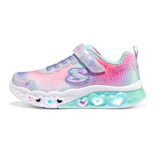 【新年礼物】斯凯奇女童鞋爱心闪灯鞋儿童亮灯运动鞋公主发光童鞋