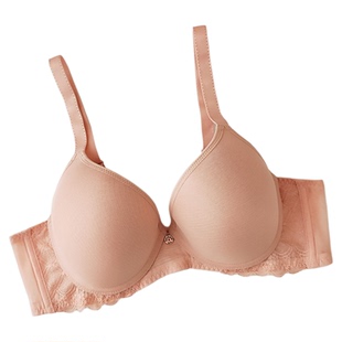 2025夏新款韩国barbara肤色光面轻奢百搭聚拢上托侧收无钢圈文胸