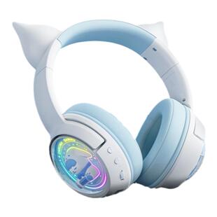 头戴式耳机蓝牙无线带麦降噪猫耳朵高颜值女生电竞笔记本游戏专用