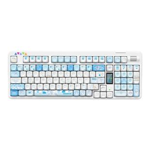 雷咖泽R102大耳朵玉桂小狗客制化机械键盘三模蓝牙女生办公游戏