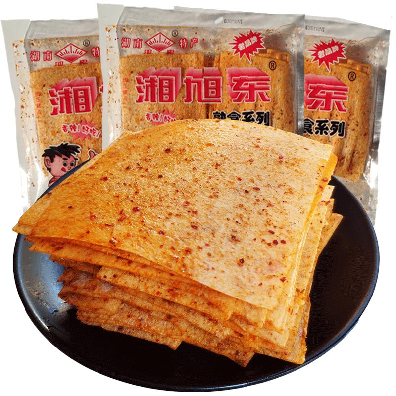湘旭东辣条麻辣片旭东湖南特产儿时怀旧小零食辣皮大辣片8090后