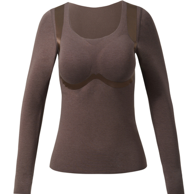 保暖内衣女2025冬带胸垫打底衫