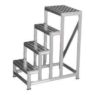 铝合金加厚移动平台梯仓库超市工业登高梯防滑工作平台可拆卸定制