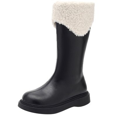 FVM长筒靴儿童冬季加绒皮靴