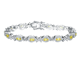 卓蝶珠宝925纯银水滴黄钻手链女清新甜美气质手链新品手饰正品