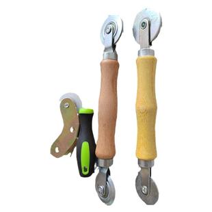 木柄纱窗纱网压条压轮压纱安装工具滚轮压条器换窗纱胶条勾子钩子