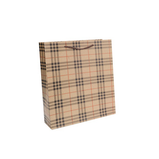 格子服装纸袋茶叶手提袋ins网红高档礼品袋装烟2条4条5加厚购物袋