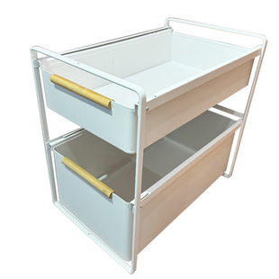 厨房下水槽置物架抽屉式双层推拉篮窄缝卫生间柜台盆下抽拉收纳架