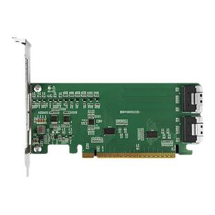 ICY DOCK PCIe4.0x16NVMe扩展卡转2口SlimSAS 8i(SFF-8654)MB308A