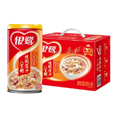 银鹭桂圆莲子八宝粥360*12罐/箱