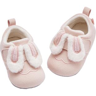 戴维贝拉婴儿步前鞋2025冬季新款女童宝宝加绒初生鞋子魔术贴棉鞋