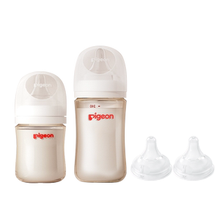 贝亲PRO宽口径奶瓶组合玻璃160ml+ppsu240ml