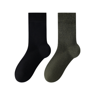 美利奴羊毛袜子男士秋冬季中筒袜加厚加绒保暖防臭抗起球长筒棉袜