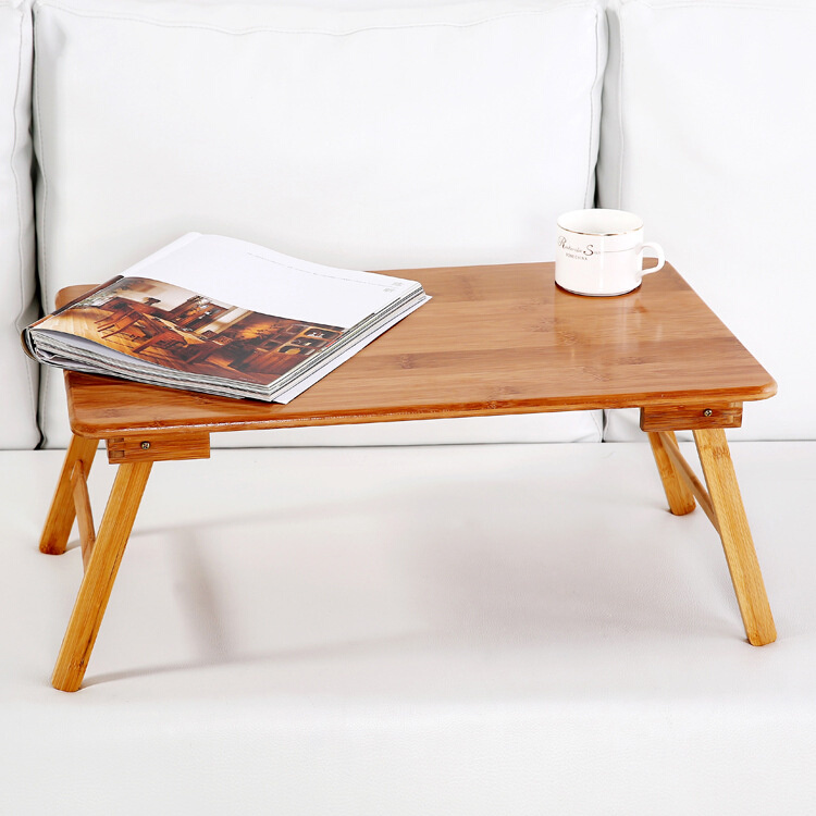 楠竹平板电脑桌笔记本床上用学习懒人桌 可折叠升降简易桌 实木