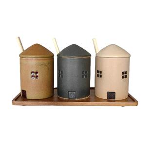 暖房复古高颜值厨房调味罐 收纳盒大料家用盐罐子陶瓷日式调料瓶