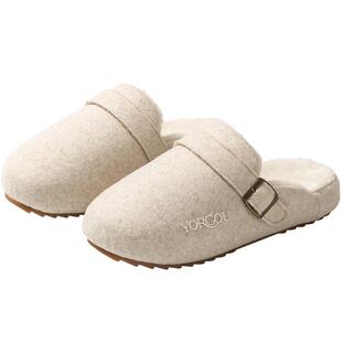 2025新款时尚棉拖鞋女秋冬季加绒保暖室内家居家厚底防滑办公室男