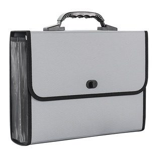 欧斯尼初高中生装卷子的收纳袋学生用试卷夹资料分类夹帆布票据册档案夹办公用26格大容量手提风琴包A4文件夹