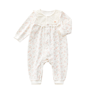 女宝宝连体衣外出服可爱哈衣公主婴儿衣服周岁春秋装满月长袖爬服