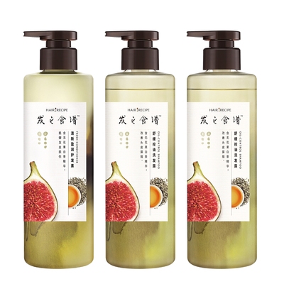 【店播专享】发之食谱洗发水无花果/苹果/姜根茶控油强韧护发素