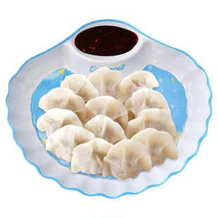 可爱家用饺子盘儿童吃饭餐盘宝宝零食水果专用分格盘薯条小吃盘子