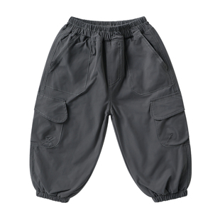 男童加绒工装裤秋冬款保暖长裤2025新款冬装童装儿童宝宝冬季裤子