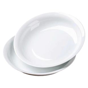 云遇川纯白盘景德镇陶瓷餐具高白瓷盘菜盘汤盘深盘饭盘圆形盘家用