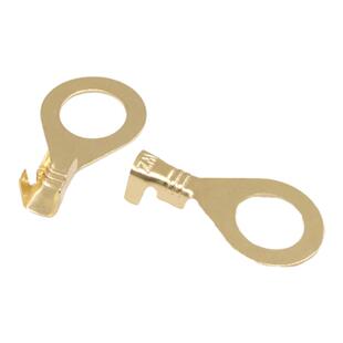 盒装 O型电线连接器 开口铜线接头端子金色 接地片快速接线鼻子