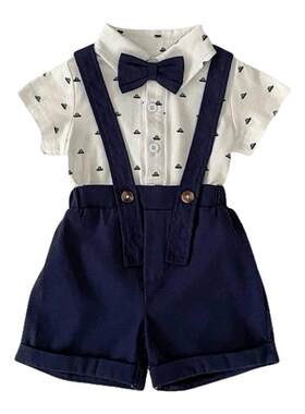 拉果拉夏季男宝宝礼服套装