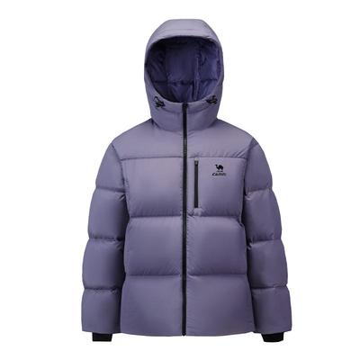 骆驼运动羽绒服女冬季防泼水连帽火山岩发热保暖外套加厚面包服男