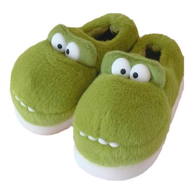 冬季包跟防滑可爱鳄鱼儿童棉拖鞋