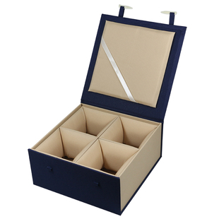 骨针扣建盏杯盒双杯四杯六杯锦盒紫砂杯礼品盒印泥罐子包装盒空盒