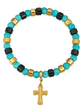 KREAM绿松十字手链手串