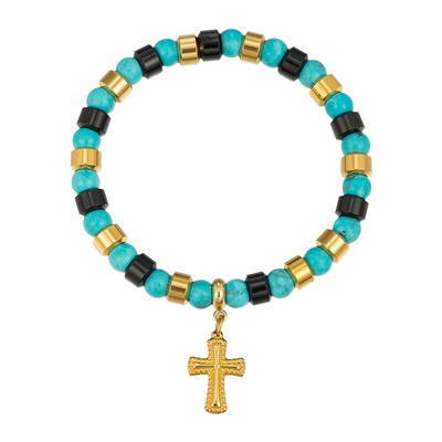 KREAM绿松十字手链手串