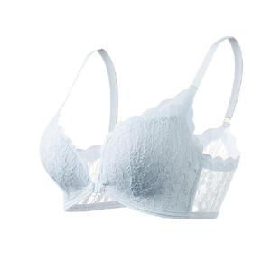 前扣式蕾丝内衣女性感美背上托无痕薄款夏季无钢圈小胸聚拢文胸罩